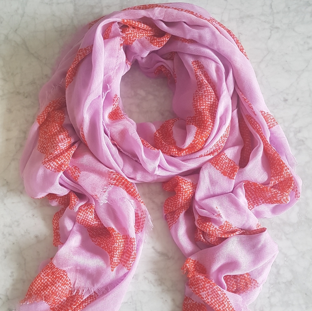 🌼 NWOT Barts scarf in lavender + burnt orange